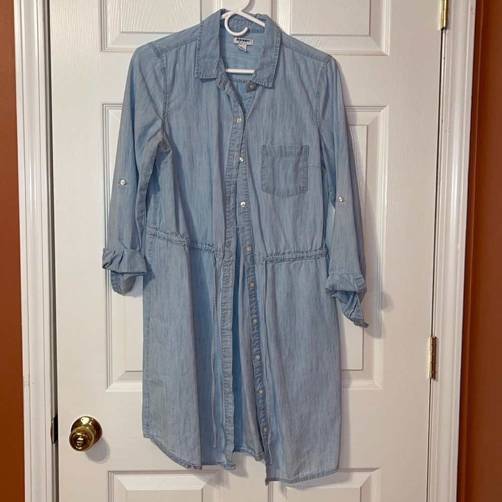 Old Navy denim button up dress size small - Picture 1 of 4